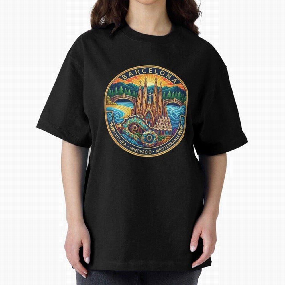 BARCELONA Oversized T-Shirt Celebrate Unforgettable Nights in the FIFA World Cup 2026 USA Canada Mexico Journey through Mbappe and Neymar Highlights, France Pride, Football Passion, Legendary Performances, Festival Vibes and Supporter Community;