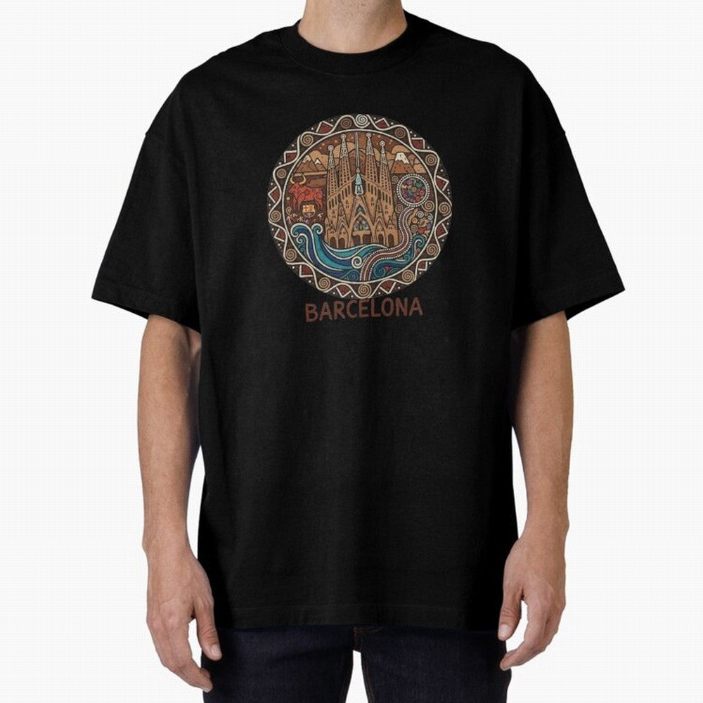 BARCELONA Oversized T-Shirt Celebrate Global Passion for the FIFA World Cup 2026 Group Stage Journey through Haaland Highlights, Netherlands Pride, Supporter Pride, Iconic Celebrations, Legendary Names and Global Match Day Energy; Perfect for