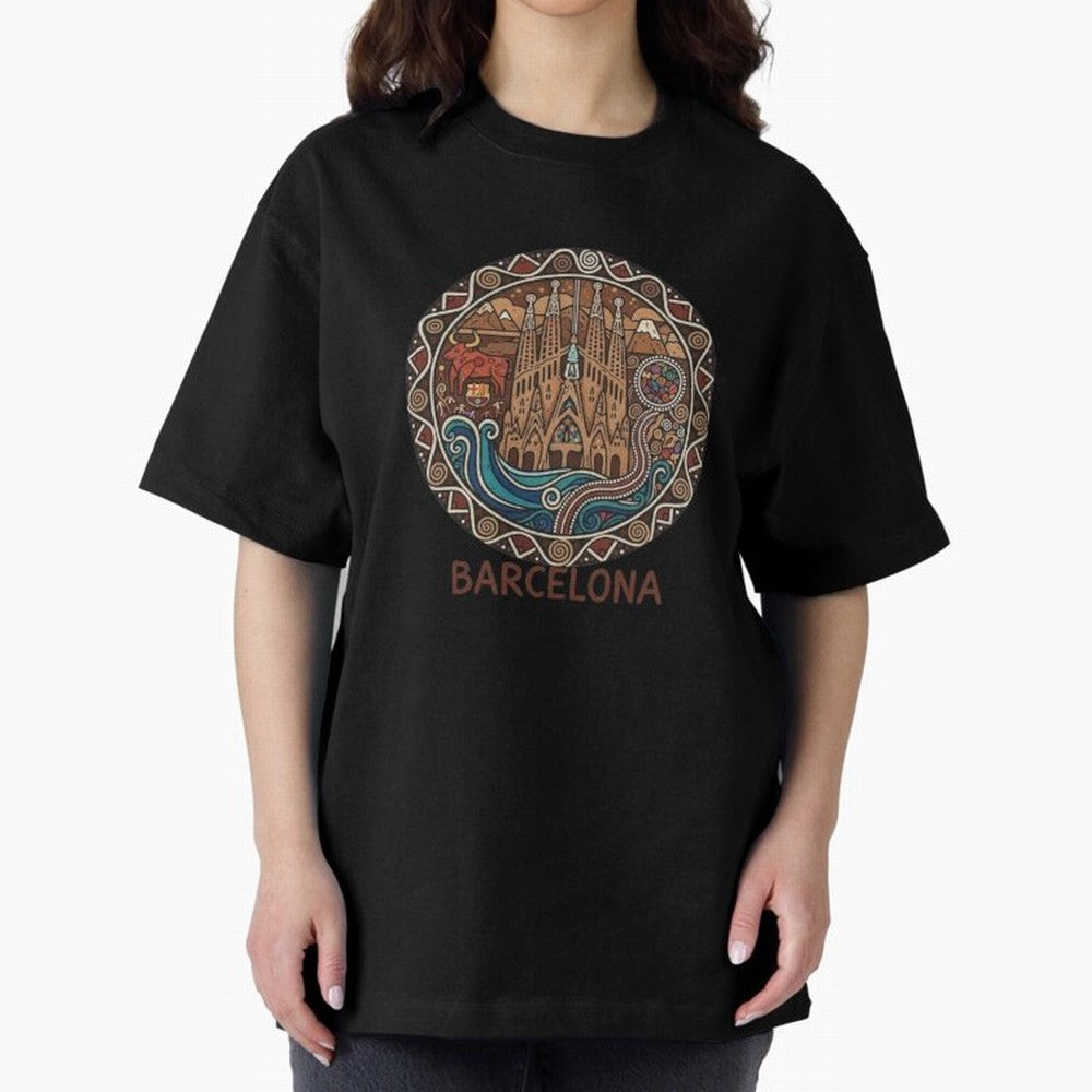 BARCELONA Oversized T-Shirt Celebrate Global Passion for the FIFA World Cup 2026 Group Stage Journey through Haaland Highlights, Netherlands Pride, Supporter Pride, Iconic Celebrations, Legendary Names and Global Match Day Energy; Perfect for