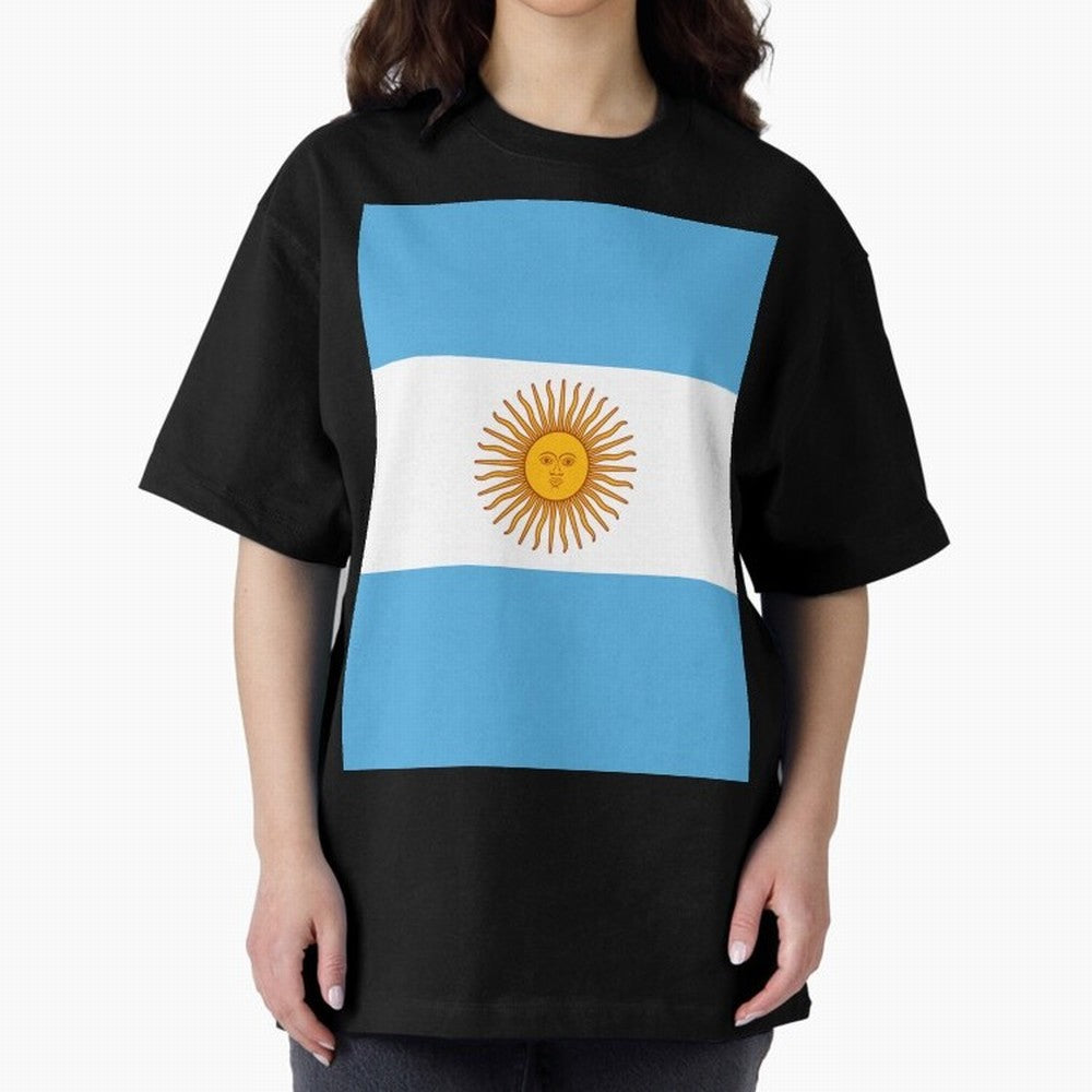Argentina Oversized T-Shirt Discover Match Day Hype around FIFA World Cup 2026 USA Canada Mexico, CR7, England, Stadium Chants, National Pride, Trophy Dreams and Unforgettable Football Memories; Ideal for Football Dads, Football Moms, Friends,