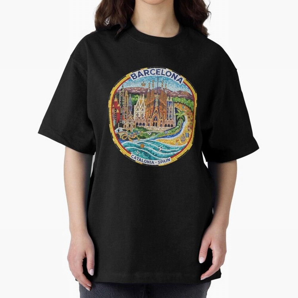 BARCELONA Oversized T-Shirt Spotlight FIFA World Cup 2026 USA Canada Mexico Inspired by Cristiano Ronaldo, Haaland and CR7, Spain Energy, Fan Favorite Moments, National Team Passion, Big Match Drama and Soccer History; Perfect for Fans, Collectors,