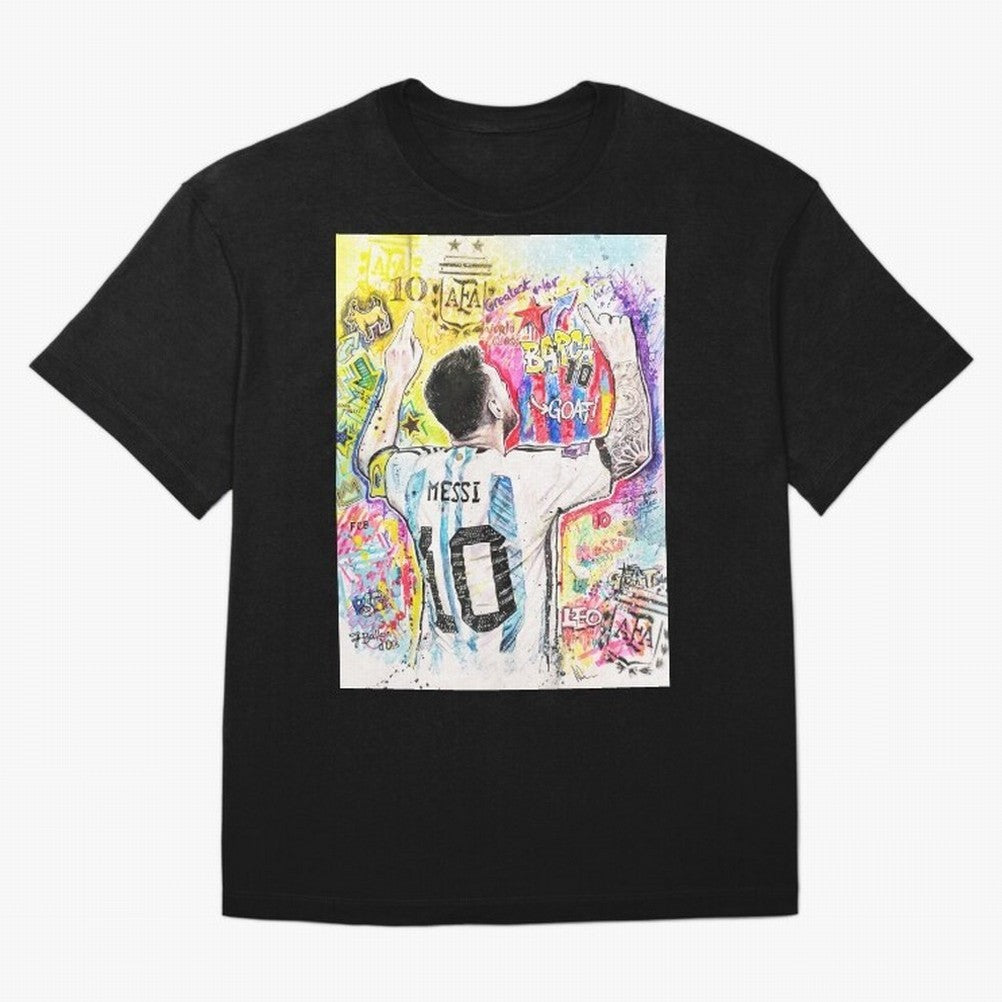 Lionel Messi Oversized T-Shirt Celebrate Supporters United by FIFA World Cup 2026 Connected to Mbappe, Netherlands Energy, Classic Soccer Heritage, Championship Pressure, Fan Loyalty and International Pride; Made for Die Hard Supporters, Soccer