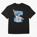 Messi Singing with Crowd World Cup 2022 Oversized T-Shirt Celebrate National Team Dreams in Match Day Hype around FIFA World Cup 2026 Group Stage, Messi and Cristiano Ronaldo, England, France and Netherlands, Football History, Final Match Energy,