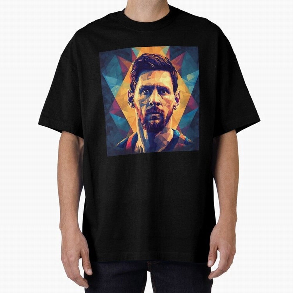 Lionel Messi Portrait Vector Art Classic T-Shirt Celebrate the Biggest Stage of Match Day Hype around FIFA World Cup 2026 Group Stage, Haaland and Mbappe, Portugal, Spain and Germany, Sports Nostalgia, International Competition, Famous Players and