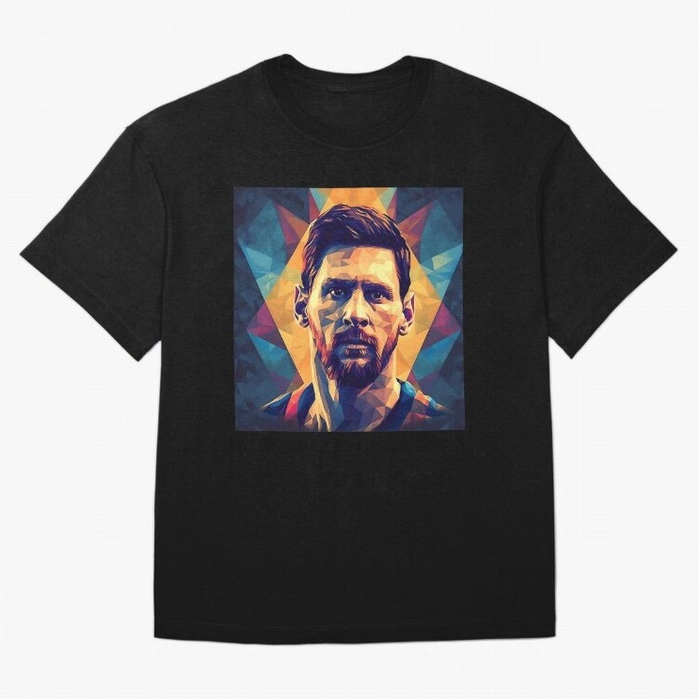 Lionel Messi Portrait Vector Art Classic T-Shirt Celebrate the Biggest Stage of Match Day Hype around FIFA World Cup 2026 Group Stage, Haaland and Mbappe, Portugal, Spain and Germany, Sports Nostalgia, International Competition, Famous Players and