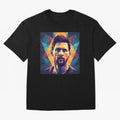 Lionel Messi Portrait Vector Art Classic T-Shirt Celebrate the Biggest Stage of Match Day Hype around FIFA World Cup 2026 Group Stage, Haaland and Mbappe, Portugal, Spain and Germany, Sports Nostalgia, International Competition, Famous Players and