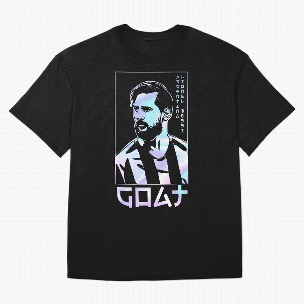 Lionel Messi Holographic Style Portrait art illustration Classic T-Shirt Mark FIFA World Cup 2026 USA Canada Mexico Spirit, Driven by Argentina, Messi, Neymar and Mbappe, Game Day Rituals, Football Legends, Country Pride and the Road to the Final;