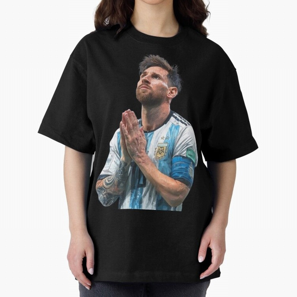 Argentina Messi Football Oversized T-Shirt Bring a Champion Mindset to the FIFA World Cup 2026 Journey through Neymar Highlights, Brazil, Portugal and Argentina Pride, Stadium Memories, Football Loyalty, International Chants and Championship