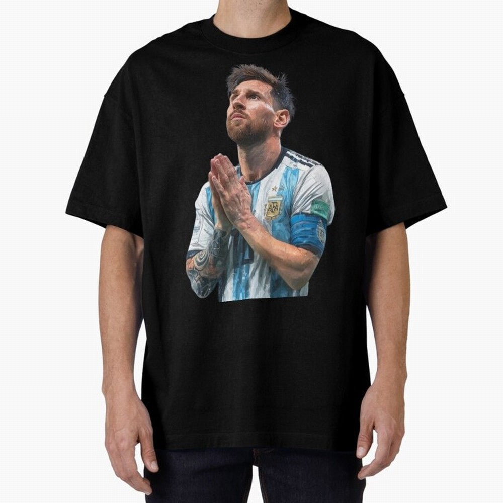 Argentina Messi Football Oversized T-Shirt Bring a Champion Mindset to the FIFA World Cup 2026 Journey through Neymar Highlights, Brazil, Portugal and Argentina Pride, Stadium Memories, Football Loyalty, International Chants and Championship