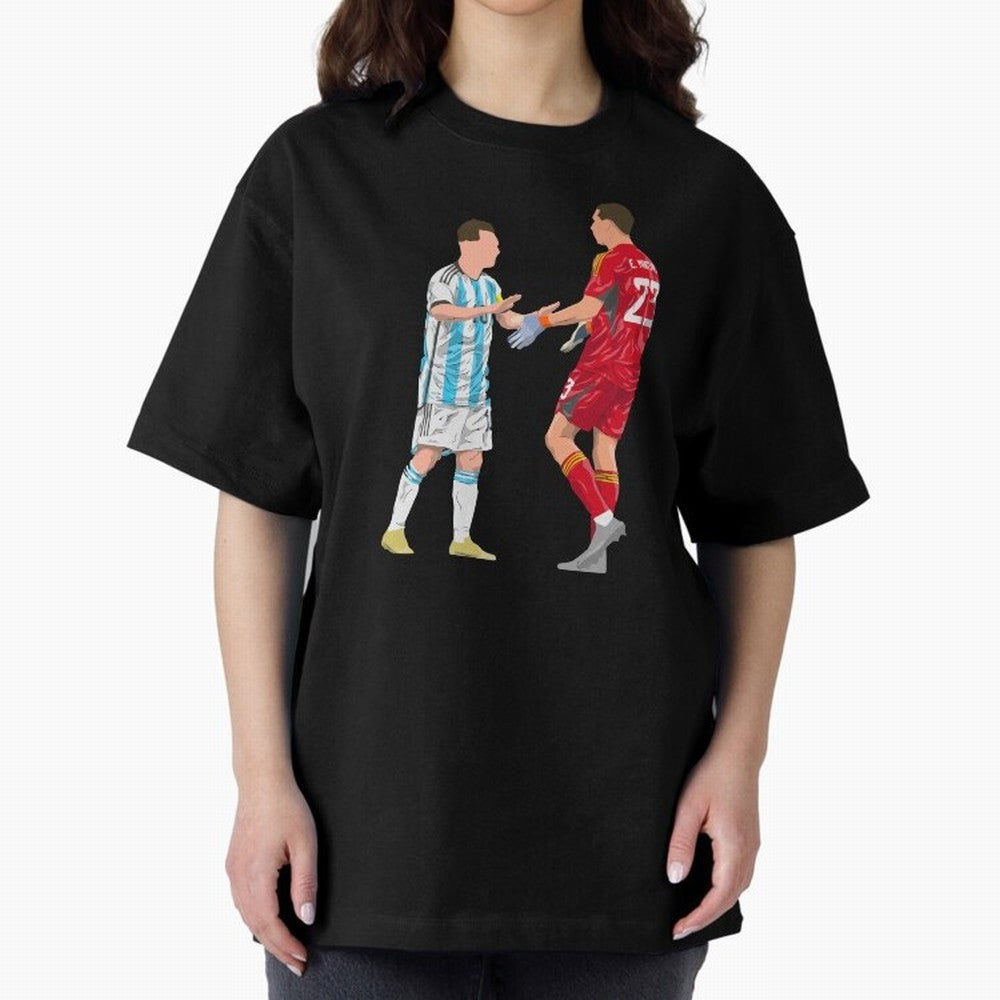 Messi and Martinez Celebrates World Cup 2022 Oversized T-Shirt Bring Retro Soccer Energy to the FIFA World Cup 2026 USA Canada Mexico Journey through Mbappe and Neymar Highlights, England Pride, Tournament Hype, Historic Matchups, Family Viewing