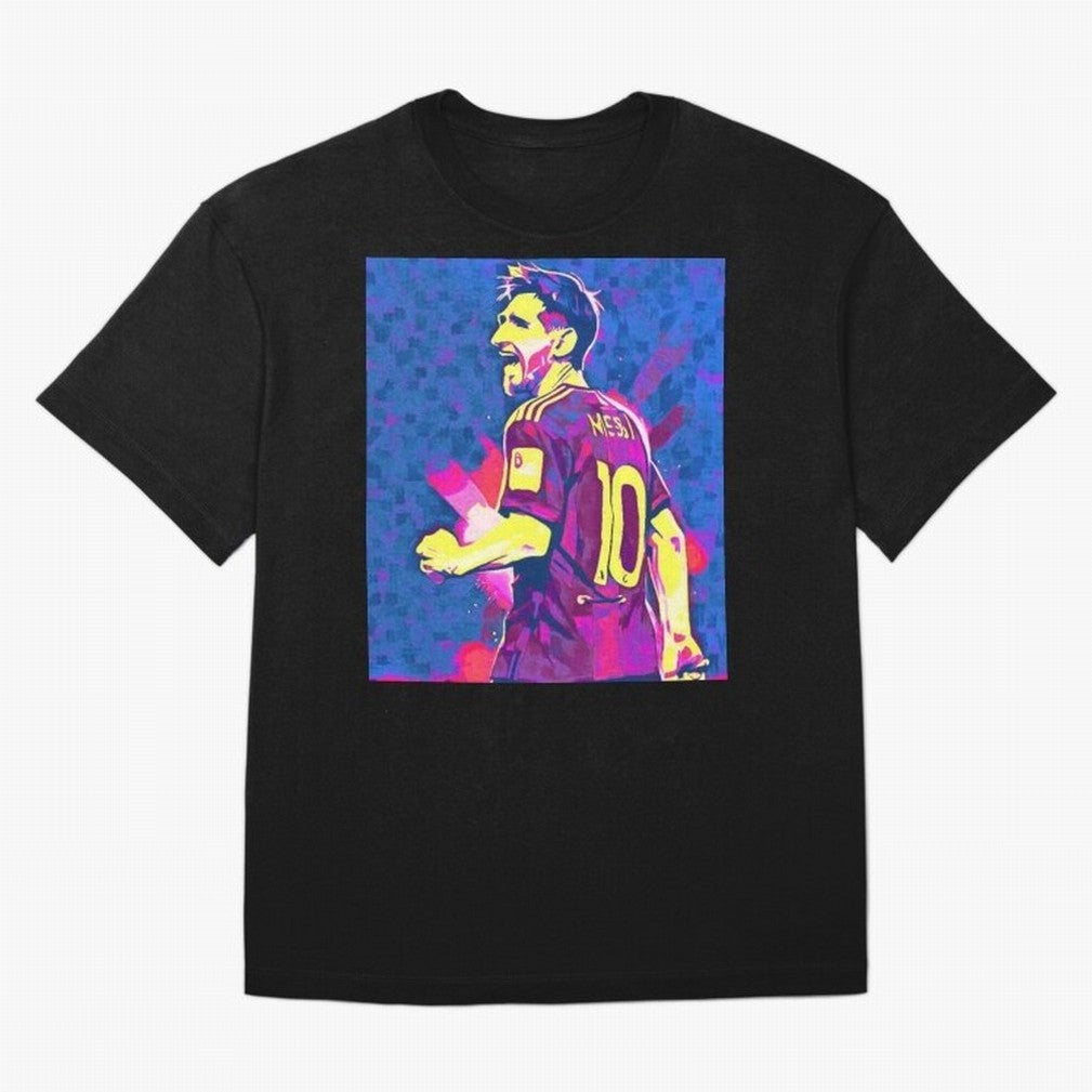 Lionel Messi art Oversized T-Shirt Celebrate Fan Culture around the FIFA World Cup 2026 USA Canada Mexico Journey through Neymar Highlights, England Pride, Match Day Excitement, Supporter Culture, Golden Goals and Global Football Passion; Perfect
