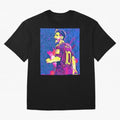 Lionel Messi art Oversized T-Shirt Celebrate Fan Culture around the FIFA World Cup 2026 USA Canada Mexico Journey through Neymar Highlights, England Pride, Match Day Excitement, Supporter Culture, Golden Goals and Global Football Passion; Perfect