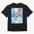 Lionel Messi Argentina World Cup 2022 Champion Victory Poster Oversized T-Shirt Support FIFA World Cup 2026 USA Canada Mexico for Fans of Messi, Neymar and Mbappe and France and Portugal, Bringing Sports Nostalgia, International Competition, Famous