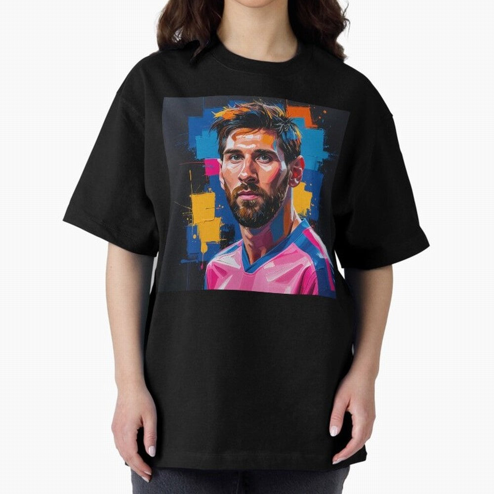 Vibrant Artistic Portrait of Lionel Messi (GOAT) - Digital painting (Version 4) Classic T-Shirt Stand Proud for FIFA World Cup 2026 Group Stage Spirit, Built around Germany, CR7, Supporter Pride, Iconic Celebrations, Legendary Names and Global