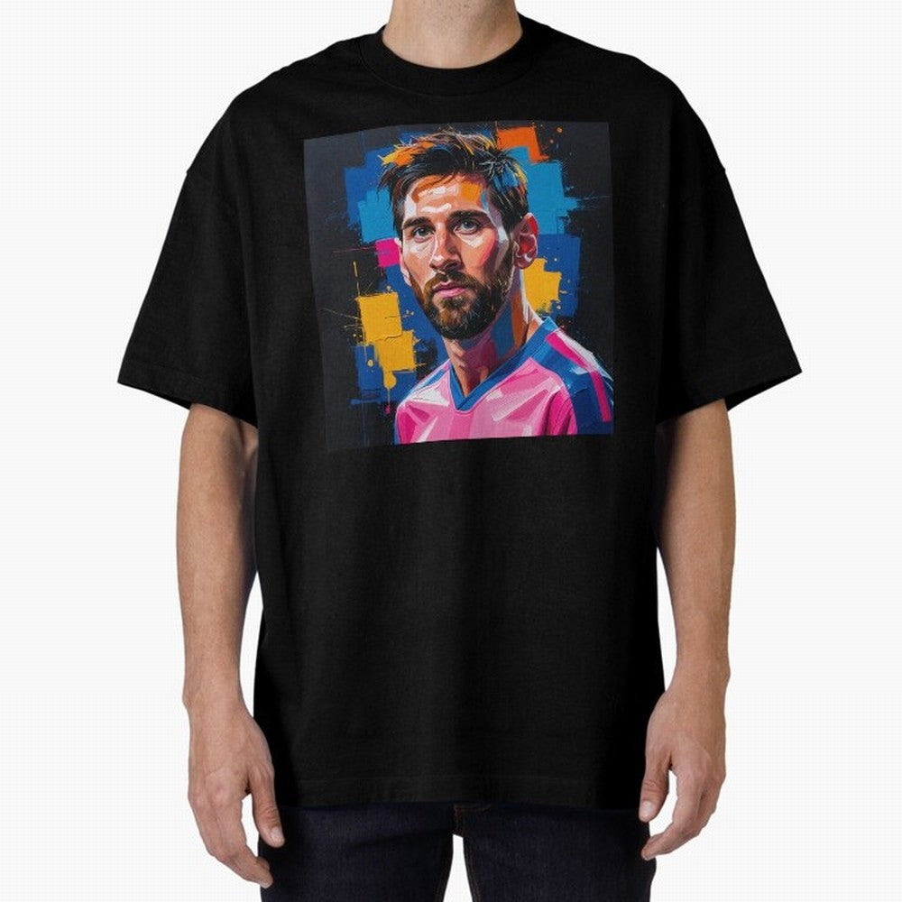 Vibrant Artistic Portrait of Lionel Messi (GOAT) - Digital painting (Version 4) Classic T-Shirt Stand Proud for FIFA World Cup 2026 Group Stage Spirit, Built around Germany, CR7, Supporter Pride, Iconic Celebrations, Legendary Names and Global