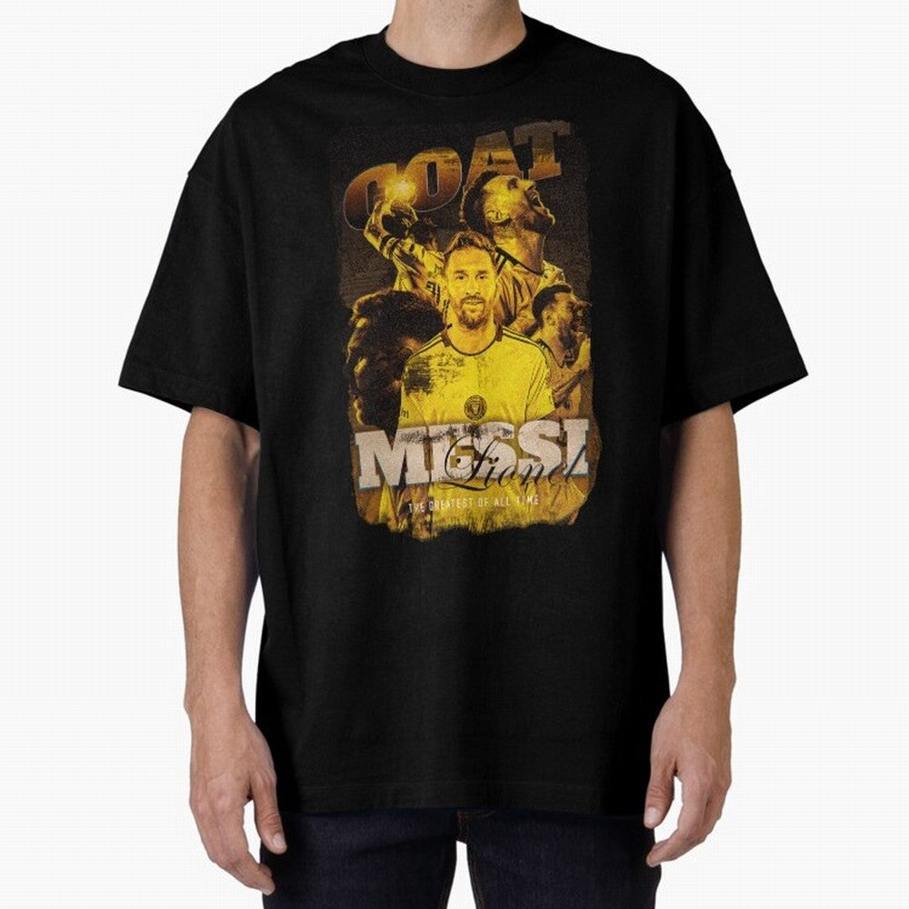 Messi The GOAT Oversized T-Shirt Turn Up for Global Football Passion for FIFA World Cup 2026 Group Stage, Filled with Cristiano Ronaldo, Spain and Netherlands, Worldwide Fan Energy, Dramatic Goals, Stadium Lights and Championship Celebrations;
