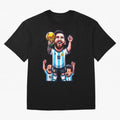 Lionel Messi Digital Print on T-Shirt Classic T-Shirt Celebrate Fan Favorites in FIFA World Cup 2026 for Fans of Messi, CR7 and Mbappe and France and Portugal, Bringing Football Passion, Legendary Performances, Festival Vibes and Supporter