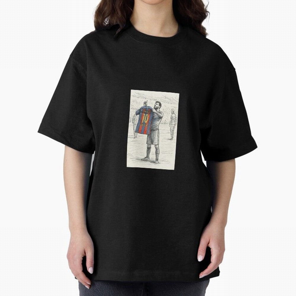 Lionel Messi Iconic Celebration Urban Sketch Classic T-Shirt Show Up for the Glory of Match Day Hype around FIFA World Cup 2026, Haaland and Mbappe, Brazil, Fan Favorite Moments, National Team Passion, Big Match Drama and Soccer History; Created