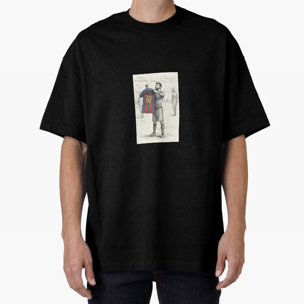Lionel Messi Iconic Celebration Urban Sketch Classic T-Shirt Show Up for the Glory of Match Day Hype around FIFA World Cup 2026, Haaland and Mbappe, Brazil, Fan Favorite Moments, National Team Passion, Big Match Drama and Soccer History; Created