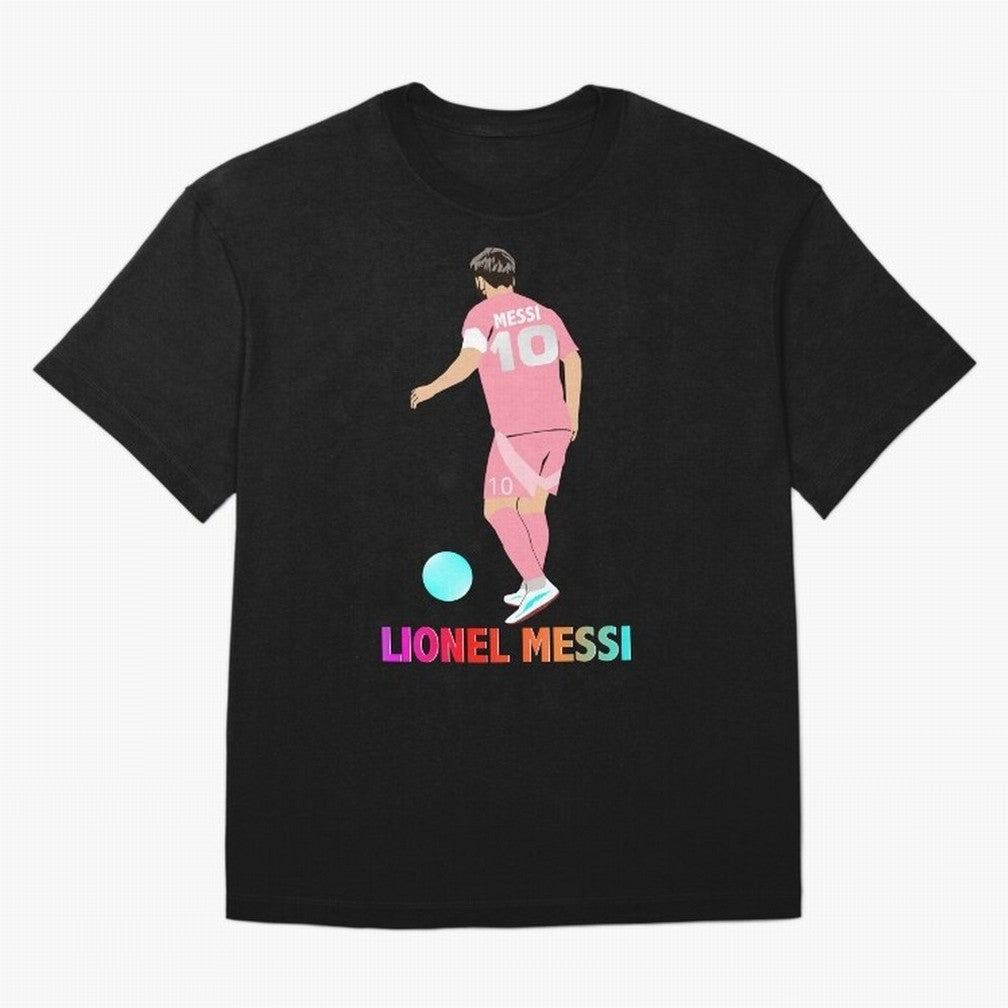 Lionel Messi illustration Oversized T-Shirt Make Every Kick Count in Match Day Hype around FIFA World Cup 2026 Group Stage, Mbappe and Neymar, Argentina, France and Brazil, Retro Football Energy, Iconic Rivalries, Trophy Chase Drama and Stadium