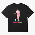 Lionel Messi illustration Oversized T-Shirt Make Every Kick Count in Match Day Hype around FIFA World Cup 2026 Group Stage, Mbappe and Neymar, Argentina, France and Brazil, Retro Football Energy, Iconic Rivalries, Trophy Chase Drama and Stadium