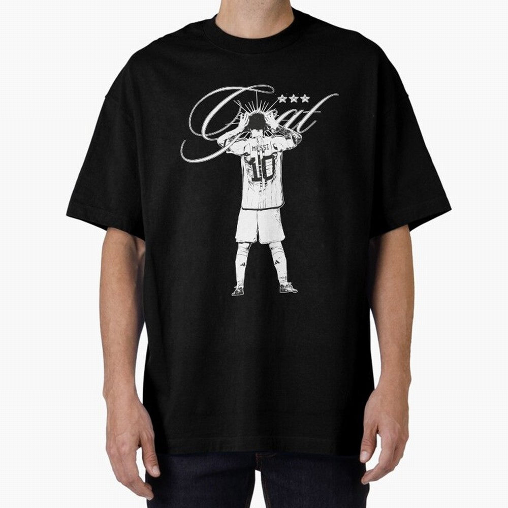 Messi Argentina, GOAT Oversized T-Shirt Carry the Dream of Match Day Hype around FIFA World Cup 2026 USA Canada Mexico, Messi, Neymar and Mbappe, England and Germany, Vintage Soccer Flavor, Modern Football Stars, National Flags and Final Night