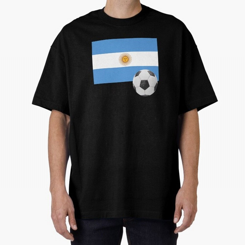 Flag of Argentina with a Football Oversized T-Shirt Spotlight FIFA World Cup 2026 Group Stage with Haaland, Netherlands Energy, Retro Football Energy, Iconic Rivalries, Trophy Chase Drama and Stadium Atmosphere; Built for Supporters Chasing Trophy