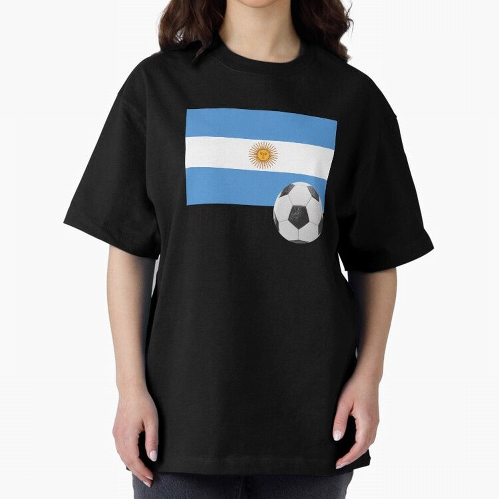 Flag of Argentina with a Football Oversized T-Shirt Spotlight FIFA World Cup 2026 Group Stage with Haaland, Netherlands Energy, Retro Football Energy, Iconic Rivalries, Trophy Chase Drama and Stadium Atmosphere; Built for Supporters Chasing Trophy