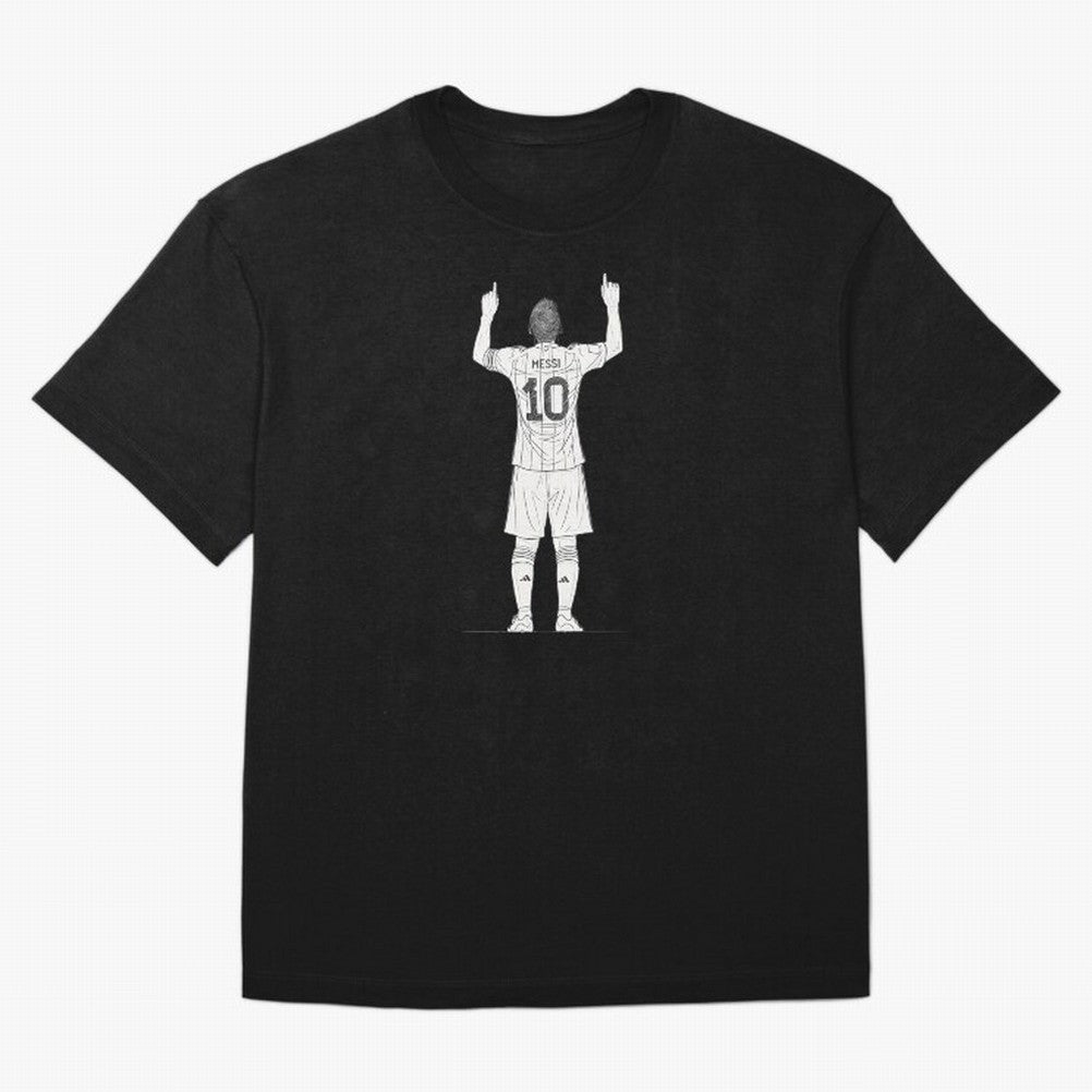 Lionel Messi minimalist sketch Oversized T-Shirt Get Ready for FIFA World Cup 2026 USA Canada Mexico Capturing Messi, Neymar and Mbappe, Argentina Energy, Vintage Soccer Flavor, Modern Football Stars, National Flags and Final Night Emotion; Made