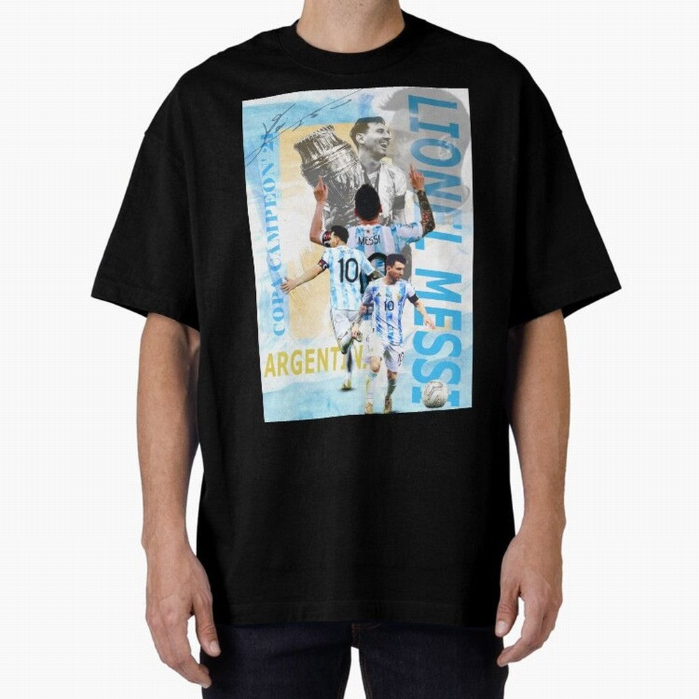 Lionel Messi Argentina Champion Poster Classic T-Shirt Keep Football History Alive during Global Football Passion for FIFA World Cup 2026, Celebrating Mbappe, Brazil, Portugal and Argentina, Supporter Pride, Iconic Celebrations, Legendary Names and