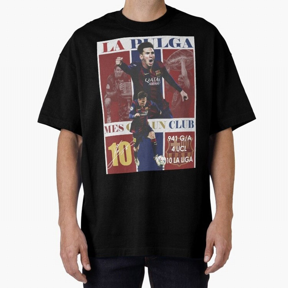 Lionel Messi 2015 Barcelona Poster- Iconic La Liga Hero Art Print Classic T-Shirt Turn Up for Global Football Passion for FIFA World Cup 2026 USA Canada Mexico, with CR7, Germany, Sports Nostalgia, International Competition, Famous Players and
