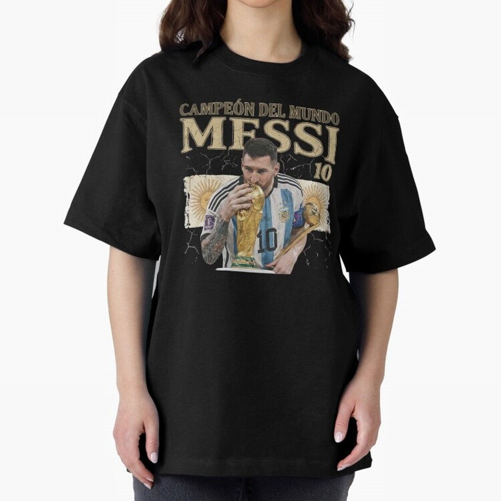 Lionel Messi World Cup 2022 Winner Vintage Art - Argentina 10 Classic T-Shirt Turn Every Weekend Toward FIFA World Cup 2026 USA Canada Mexico for Fans of Messi and Cristiano Ronaldo and France, Bringing Football History, Final Match Energy, Crowd