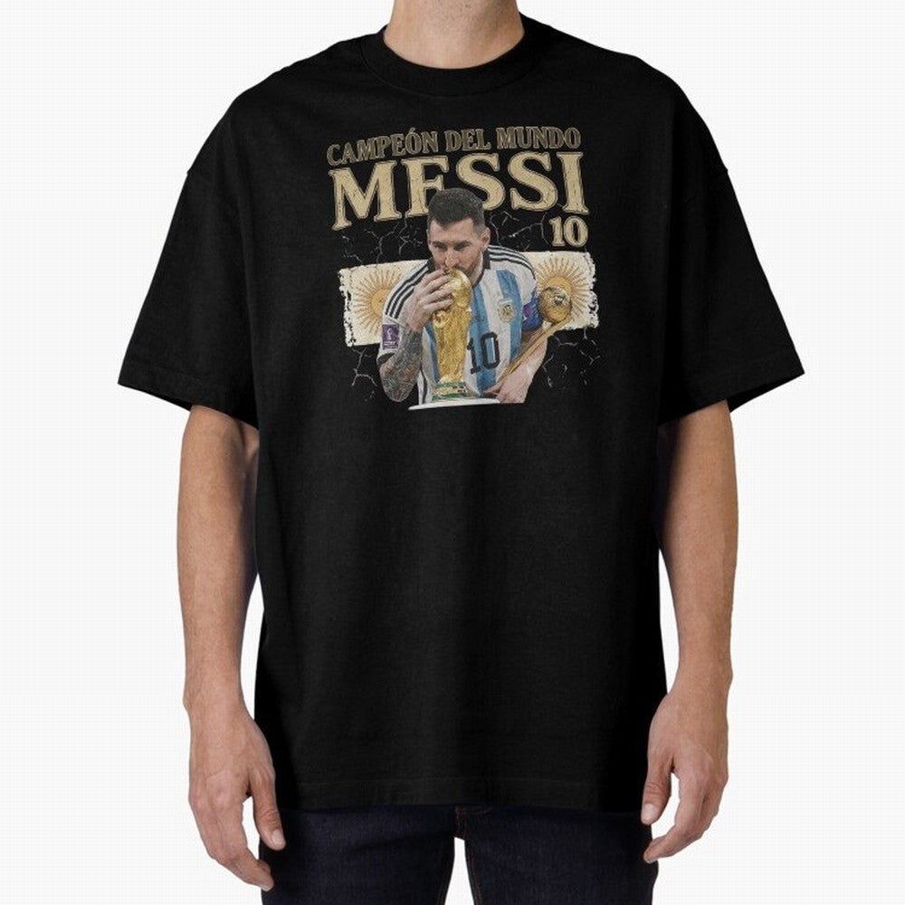 Lionel Messi World Cup 2022 Winner Vintage Art - Argentina 10 Classic T-Shirt Turn Every Weekend Toward FIFA World Cup 2026 USA Canada Mexico for Fans of Messi and Cristiano Ronaldo and France, Bringing Football History, Final Match Energy, Crowd