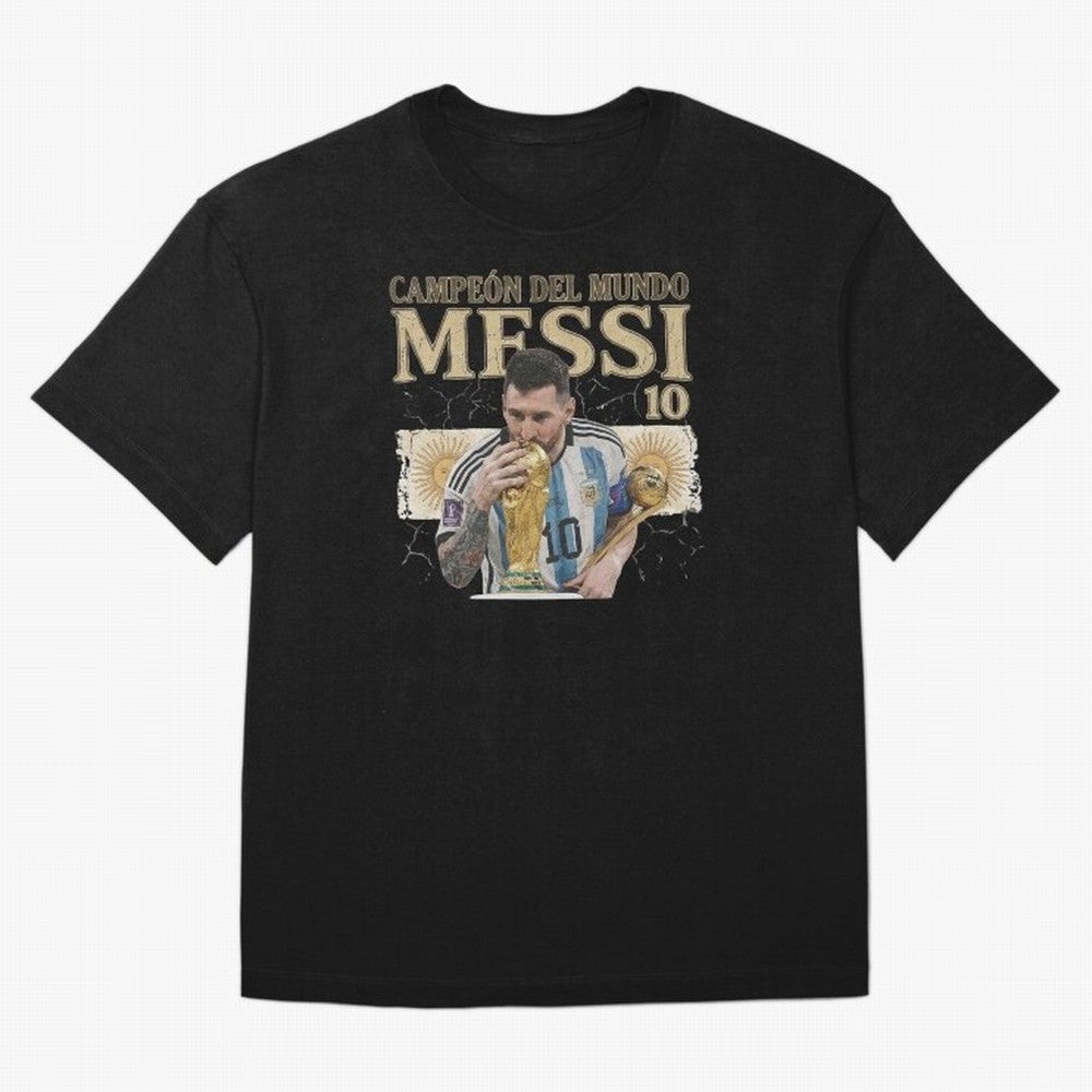 Lionel Messi World Cup 2022 Winner Vintage Art - Argentina 10 Classic T-Shirt Turn Every Weekend Toward FIFA World Cup 2026 USA Canada Mexico for Fans of Messi and Cristiano Ronaldo and France, Bringing Football History, Final Match Energy, Crowd