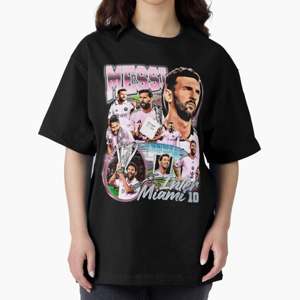 Lionel Messi Inter Miami Retro Vintage bootleg rap tee Classic T-Shirt Back the Journey through Global Football Passion for FIFA World Cup 2026 Group Stage, Connected to CR7 and Messi, Germany, Match Day Excitement, Supporter Culture, Golden Goals