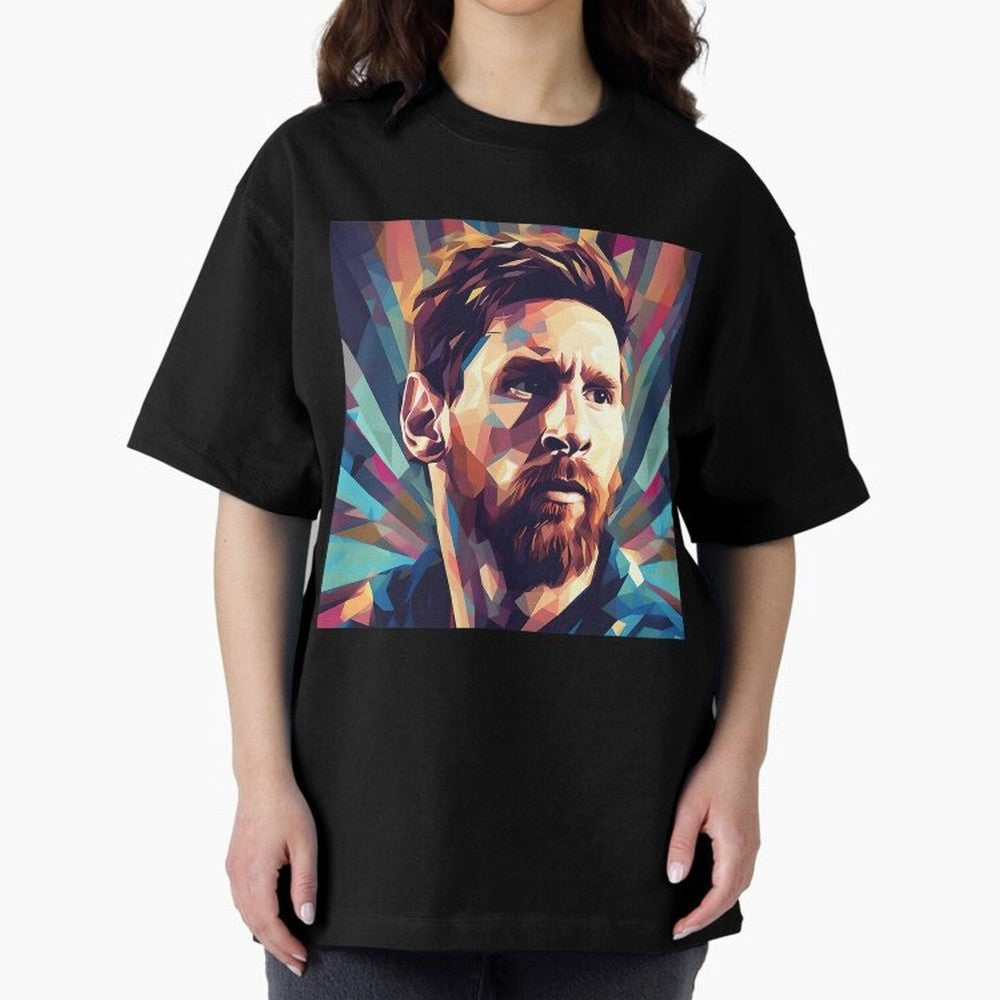 Lionel Messi Portrait Abstract Digital Art Football Player Classic T-Shirt Discover Match Day Hype around FIFA World Cup 2026, Cristiano Ronaldo, Haaland and CR7, England, France and Netherlands, Football Festival Excitement, Trophy Ambitions,