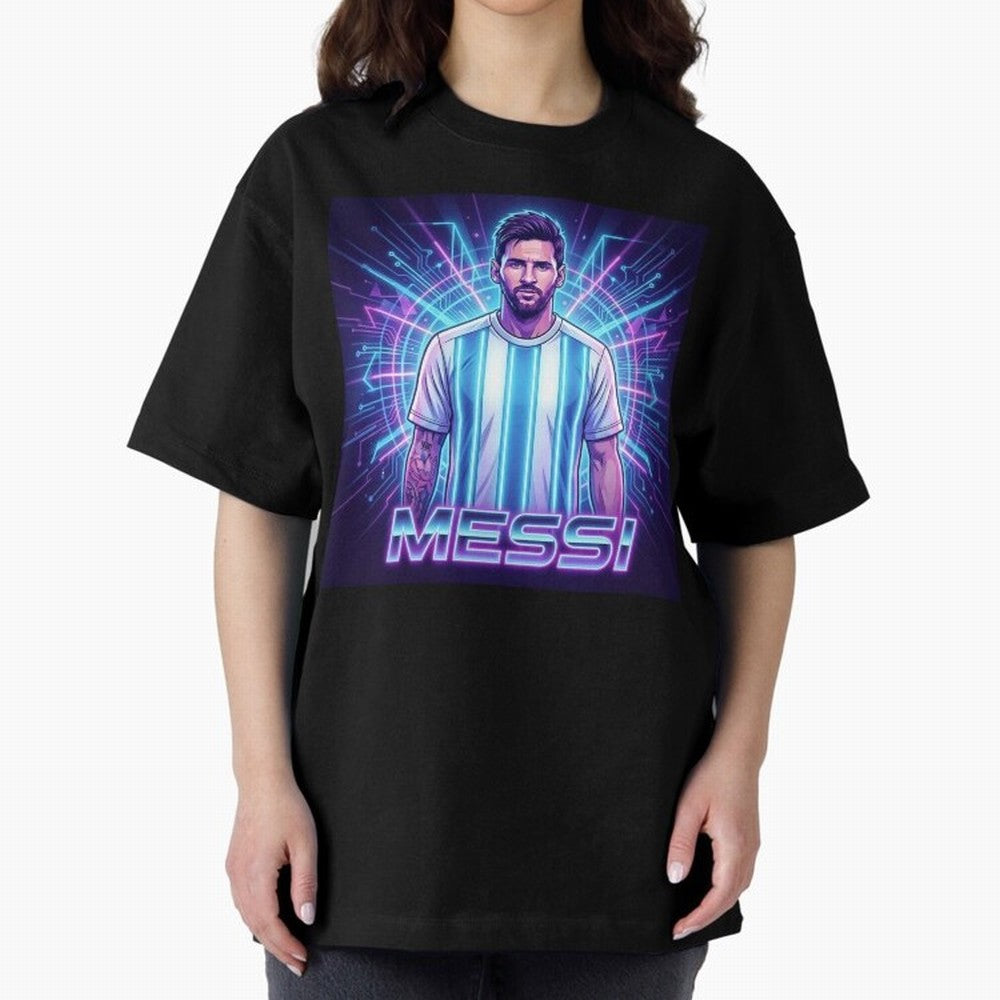 ?Argentina Football Legend Messi Cyberpunk Retro Futurist Design Classic T-Shirt Join FIFA World Cup 2026 Made for Messi and Cristiano Ronaldo, England Energy, Vintage Soccer Flavor, Modern Football Stars, National Flags and Final Night Emotion;