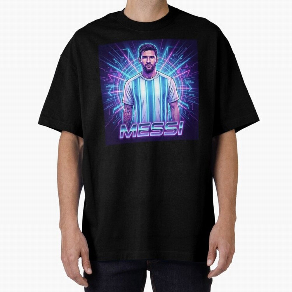 ?Argentina Football Legend Messi Cyberpunk Retro Futurist Design Classic T-Shirt Join FIFA World Cup 2026 Made for Messi and Cristiano Ronaldo, England Energy, Vintage Soccer Flavor, Modern Football Stars, National Flags and Final Night Emotion;