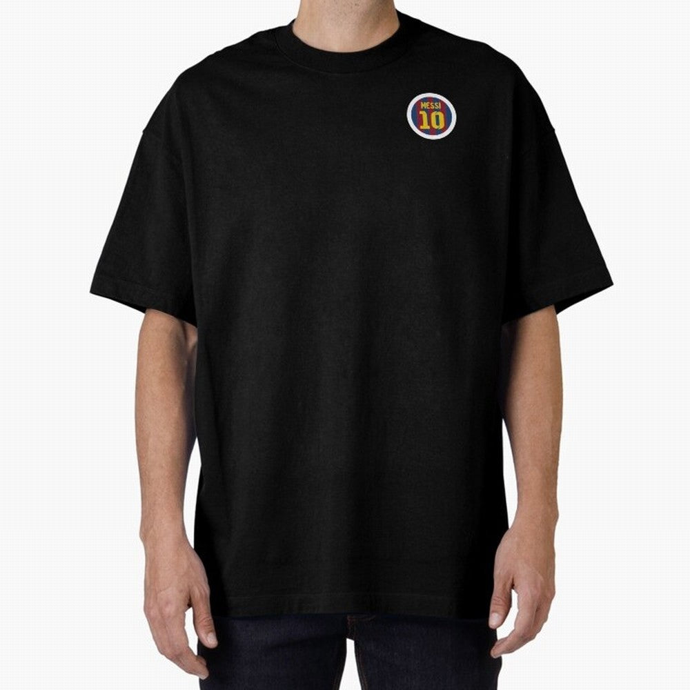 The goat, Lionel Messi Barcelona 10 Oversized T-Shirt Celebrate Fan Culture around Global Football Passion for FIFA World Cup 2026 USA Canada Mexico, Filled with Mbappe, Argentina and Brazil, Fan Favorite Moments, National Team Passion, Big Match
