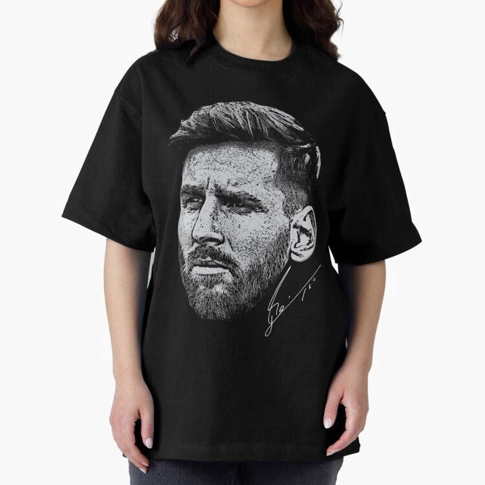 Lionel Messi Signed Boxy T-Shirt Fuel Your Fan Pride for Match Day Hype around FIFA World Cup 2026, Mbappe, Spain and Netherlands, Football Festival Excitement, Trophy Ambitions, Country Rivalries and Star Player Buzz; Great for Supporters Who Love