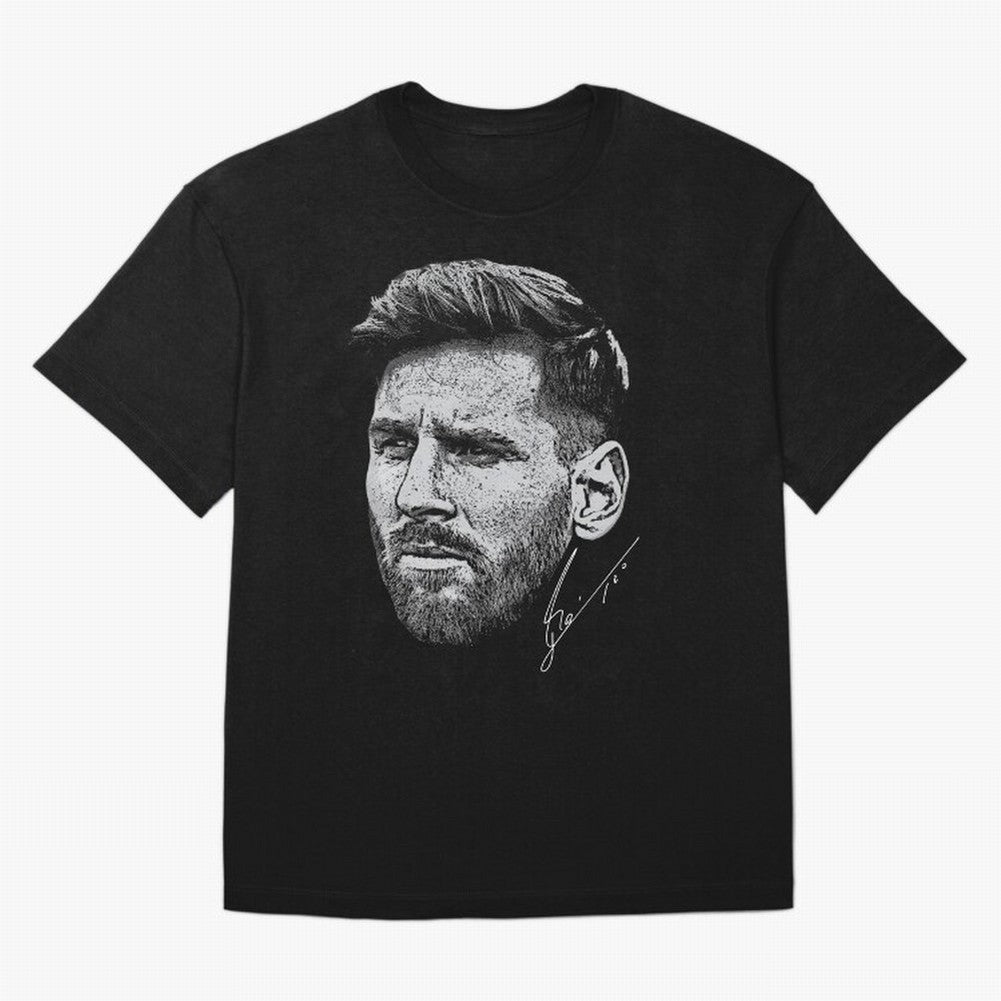 Lionel Messi Signed Boxy T-Shirt Fuel Your Fan Pride for Match Day Hype around FIFA World Cup 2026, Mbappe, Spain and Netherlands, Football Festival Excitement, Trophy Ambitions, Country Rivalries and Star Player Buzz; Great for Supporters Who Love