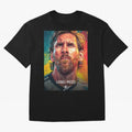 Lionel Messi Football Soccer Player Colorful Modern Portrait Classic T-Shirt Bring Champion Energy into FIFA World Cup 2026 for Fans of Neymar, Haaland and Cristiano Ronaldo and Spain, Bringing Football History, Final Match Energy, Crowd Noise and
