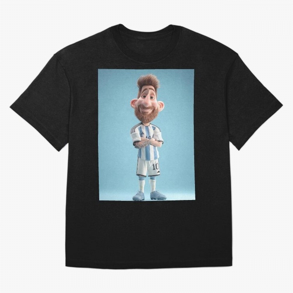 Lionel Messi Soccer Caricature Cartoon Football Legend Classic T-Shirt Join Supporters Worldwide for FIFA World Cup 2026 USA Canada Mexico for Fans of Mbappe and Neymar and Brazil, Portugal and Argentina, Bringing Champion Mindset, Group Stage
