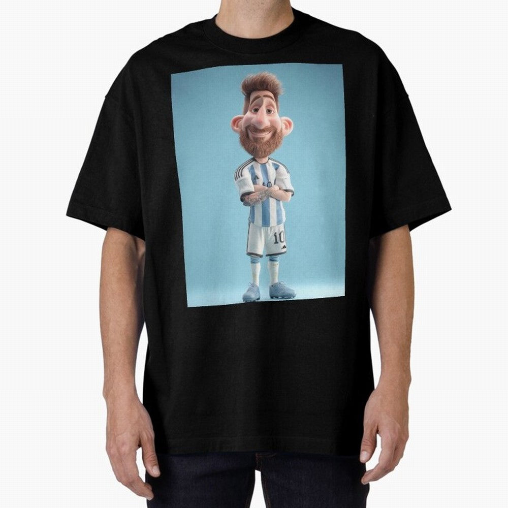 Lionel Messi Soccer Caricature Cartoon Football Legend Classic T-Shirt Join Supporters Worldwide for FIFA World Cup 2026 USA Canada Mexico for Fans of Mbappe and Neymar and Brazil, Portugal and Argentina, Bringing Champion Mindset, Group Stage