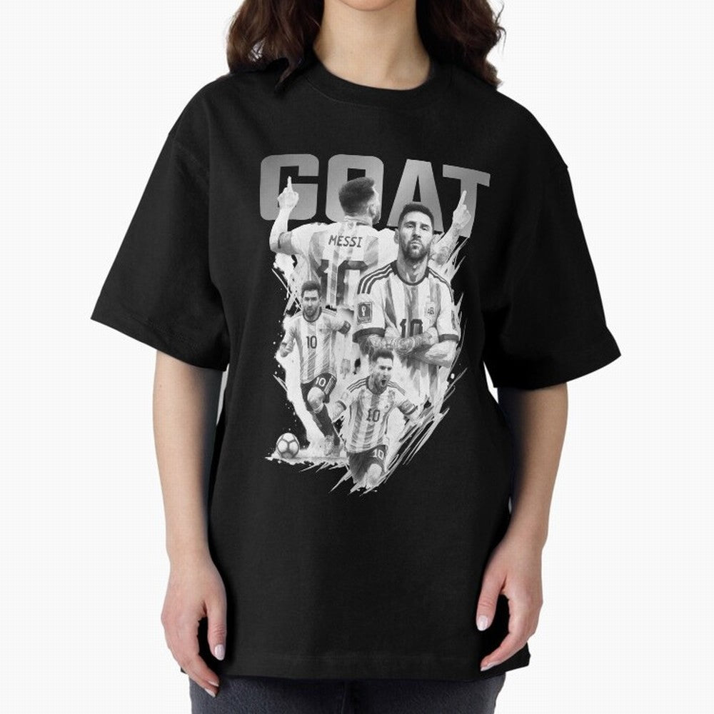 BLACK WHITE GOAT Lionel Messi watercolor illustration Classic T-Shirt Make the Season About the FIFA World Cup 2026 Group Stage Journey through Haaland and Mbappe Highlights, France Pride, Stadium Chants, National Pride, Trophy Dreams and