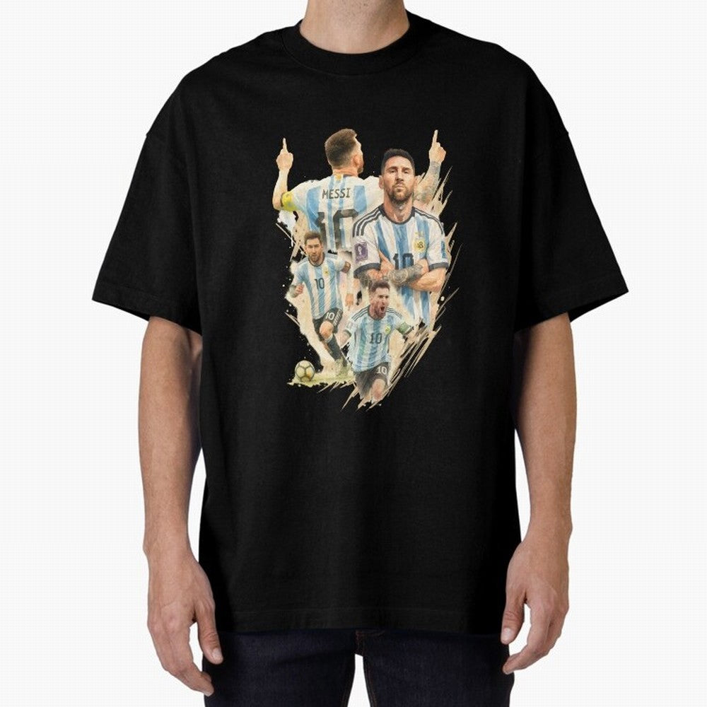 Lionel Messi watercolor illustration art Classic T-Shirt Relive FIFA World Cup 2026 USA Canada Mexico for Fans of Mbappe and Neymar and Brazil, Portugal and Argentina, Bringing Goal Celebration Energy, Supporter Heritage, Football Icons and