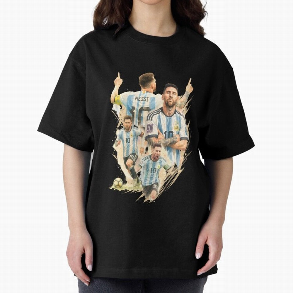 Lionel Messi watercolor illustration art Classic T-Shirt Relive FIFA World Cup 2026 USA Canada Mexico for Fans of Mbappe and Neymar and Brazil, Portugal and Argentina, Bringing Goal Celebration Energy, Supporter Heritage, Football Icons and