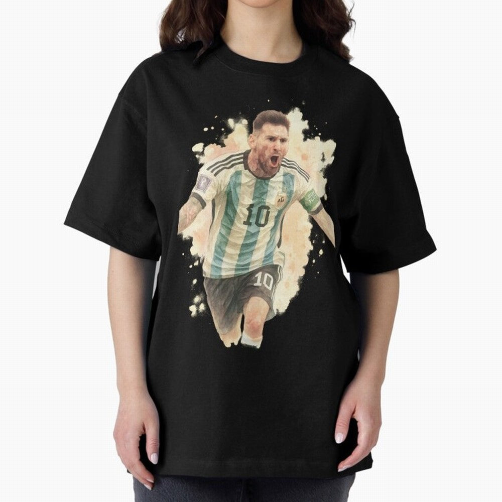 Goaaal Lionel Messi watercolor illustration Classic T-Shirt Show Support during Match Day Hype around FIFA World Cup 2026, Mbappe and Neymar, Argentina and Brazil, Global Supporter Spirit, Legendary Goals, National Colors and Tournament