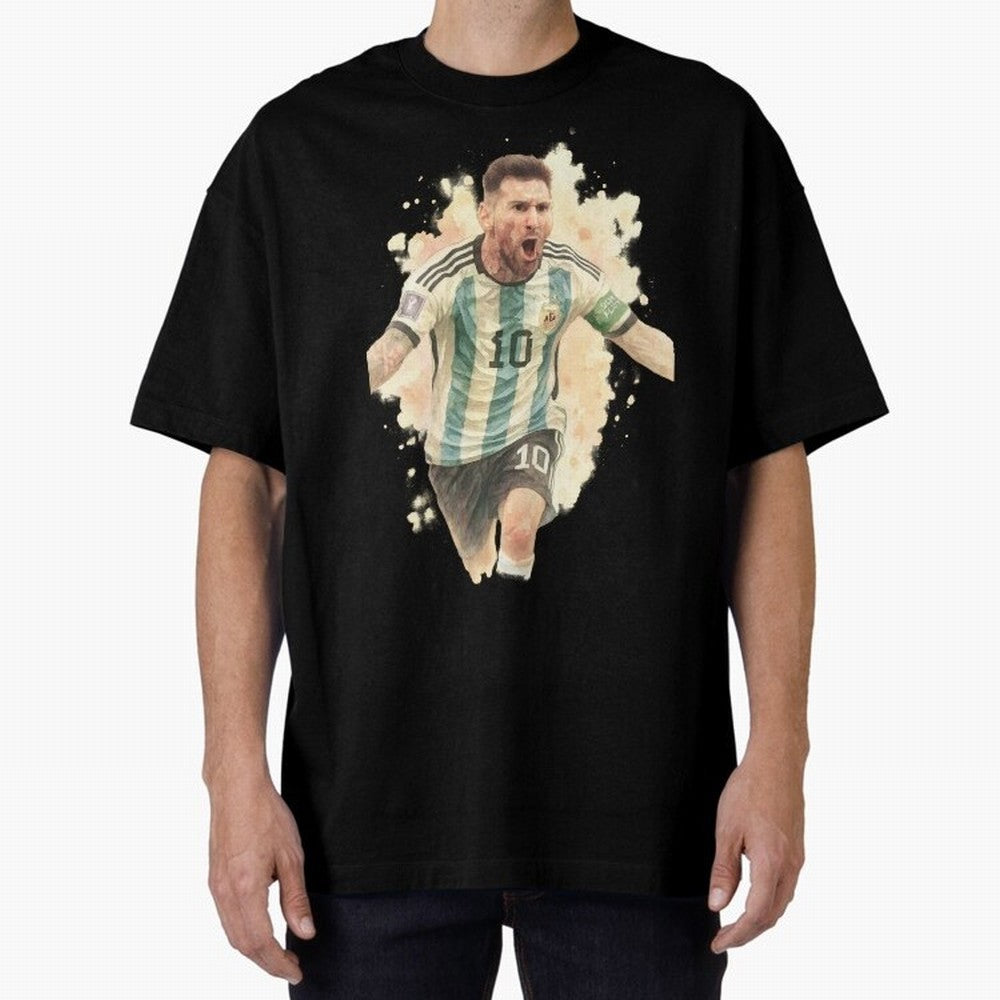 Goaaal Lionel Messi watercolor illustration Classic T-Shirt Show Support during Match Day Hype around FIFA World Cup 2026, Mbappe and Neymar, Argentina and Brazil, Global Supporter Spirit, Legendary Goals, National Colors and Tournament