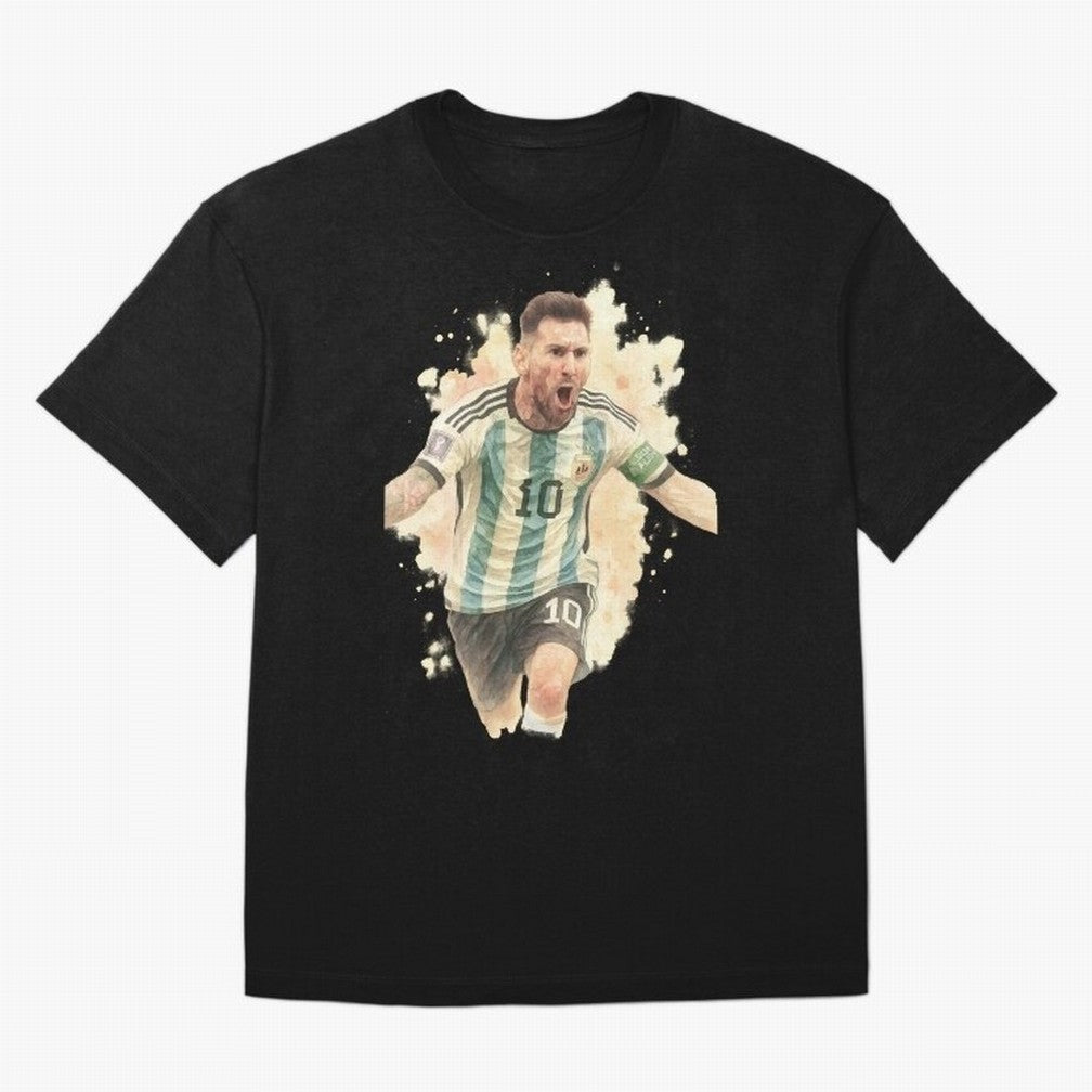 Goaaal Lionel Messi watercolor illustration Classic T-Shirt Show Support during Match Day Hype around FIFA World Cup 2026, Mbappe and Neymar, Argentina and Brazil, Global Supporter Spirit, Legendary Goals, National Colors and Tournament